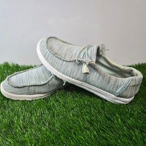 Hey Dude Wendy SOX MINT Shoes Women US 8 EU 39 UK 6 Light Blue Slip On